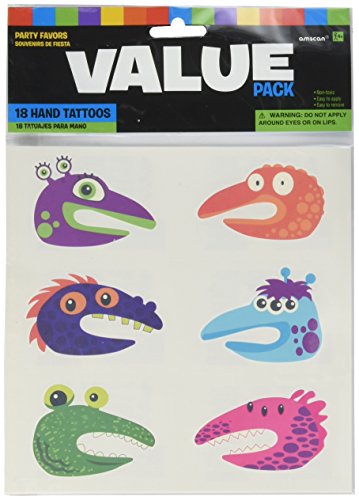 Amscan 397836 Hand Tattoo Party Favor Pack of 18