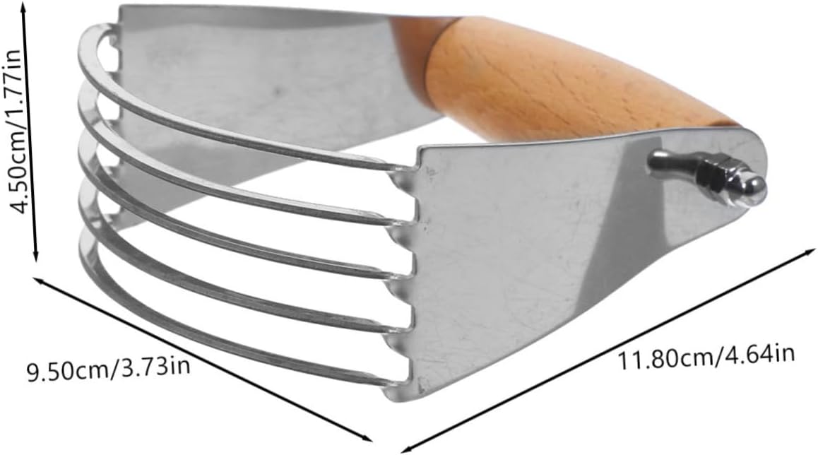 Stainless Steel Pastry Blender Wooden Handle for Baking Dough Mixing