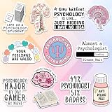 12pcs Psychology Student Sticker Pack Funny Mental Health Humor Gifts for Psychology Majors Students Therapists Counselors for Laptop Water Bottle Tumbler Notebook Journal Scrapbook Phone Case 3in