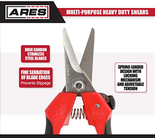 image for ARES 32005-7 1/2-Inch Multi-Purpose Shears - Finely Serrated High Carb