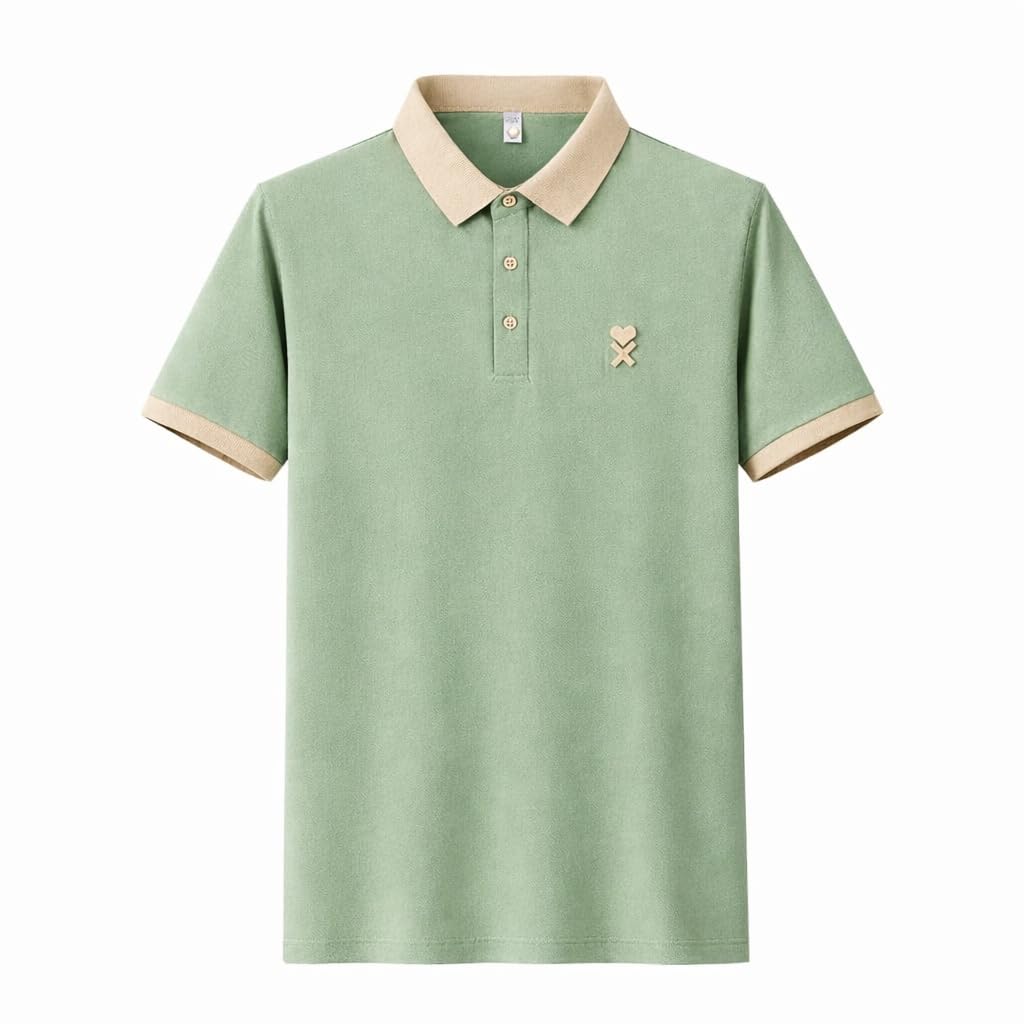 HANOME Men’s X Love Polyester Polo T-Shirt | Contrast Collar Half Sleeve | Lightweight Breathable Fabric | Regular Fit Sty... - Review, Price and Buying Guide