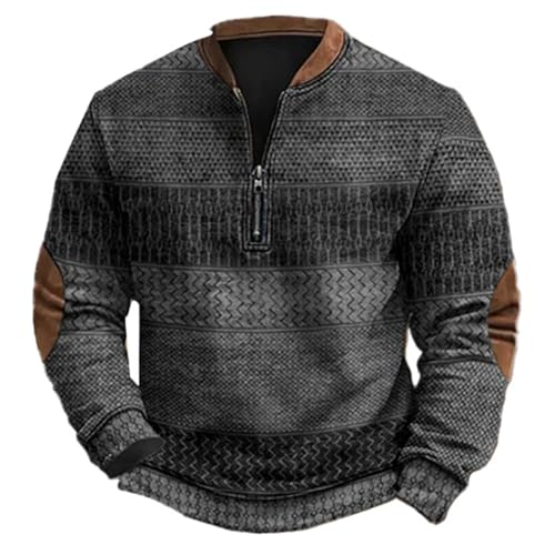 Pull à fermeture éclair 1/4 homme en maille haut de gamme et finitions soignées