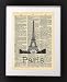 Eiffel Tower Paris France Vintage Dictionary Print 8x10 inch Home Vintage Art Abstract Prints Wall Art for Home Decor Wall Decorations For Living Room Bedroom Office Ready-to-Frame