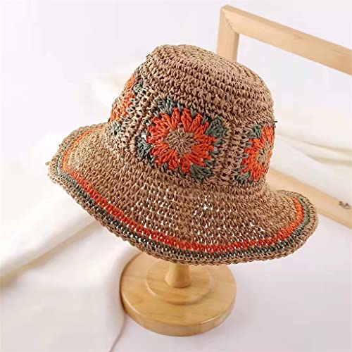 Chapeau bucket floral au crochet fait main pour femme YXWYXWA