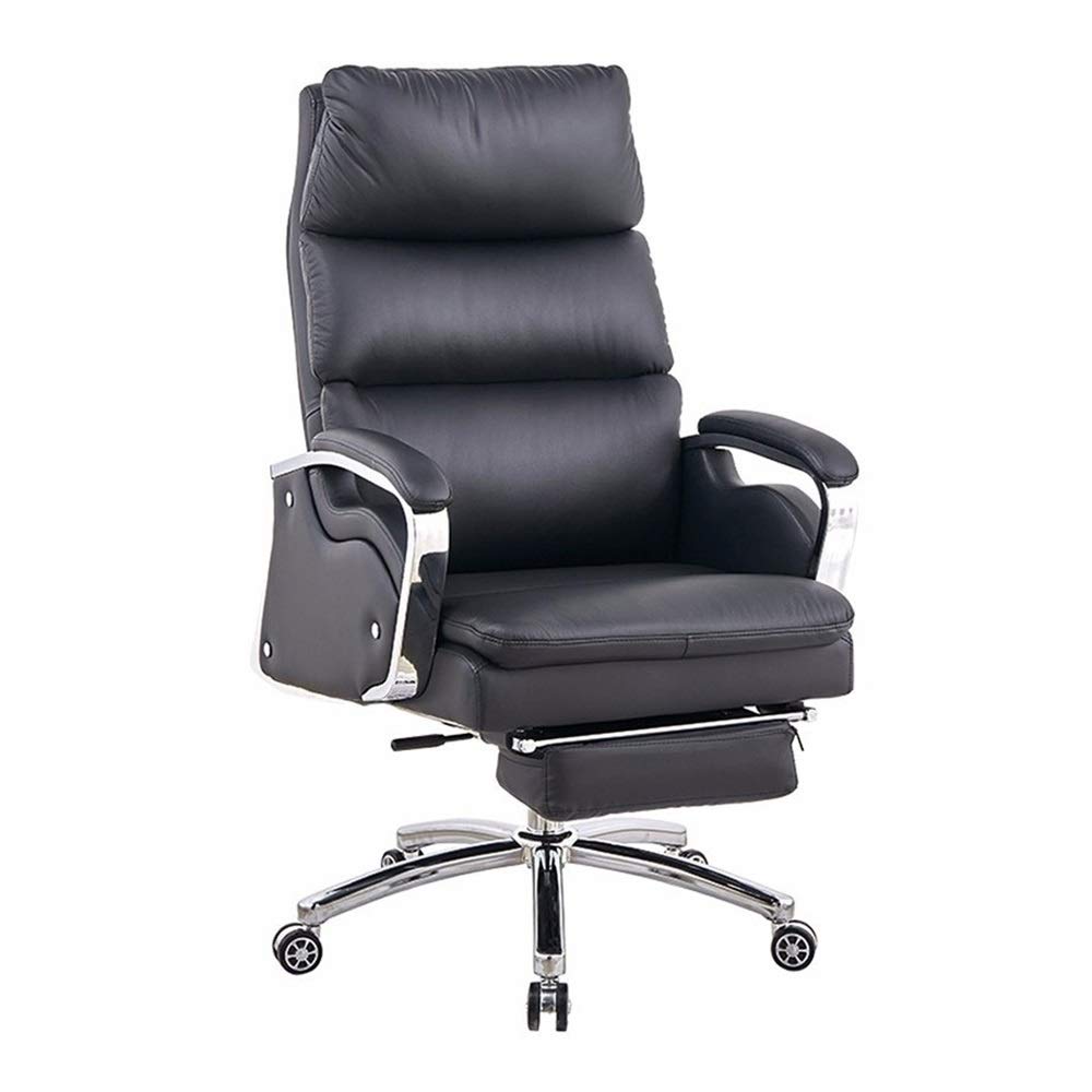 Massage Office Chair with Footrest Padded High Back Executive Chair Faux Leather Comfy Reclining Gaming Chair Computer Desk