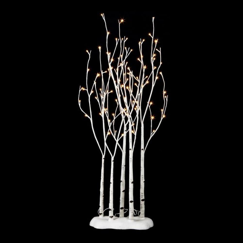 RAZ Imports Lighted Birch Grove On Stand - 48 Inch with 104 Warm White LED Lights