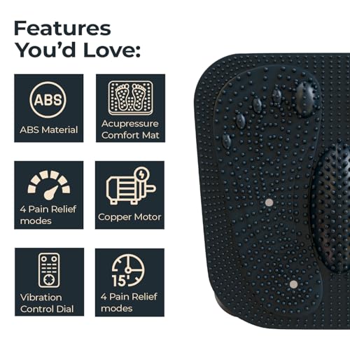 Image of Lifelong Leg, Calf & Foot Massager Machine for Pain Relief | Therapy Vibration Massager with Acupressure Mat for Blood Circulation|Muscle Relaxer Machine with Adjustable Speed for Home|15Min Auto Off