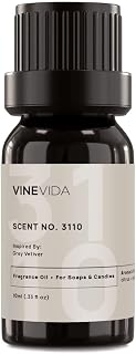 VINEVIDA Scent NO. 3110 Fragrance Oil - 10mL - Inspired by: Grey Vetiver Fragrance Oil for Candle Making - Made in USA Candle Scents Scents for Soap Making
