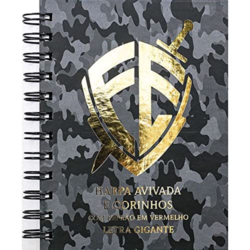 Harpa Avivada e Corinhos com Refrao em Vermelho - Espiral - Letra Gigante (Escudo Camuflada)