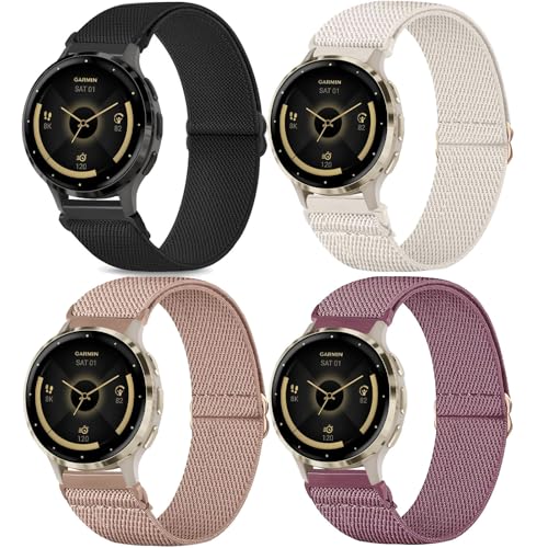 4 correas elásticas de nilón para reloj 18mm Garmin miniatura 1