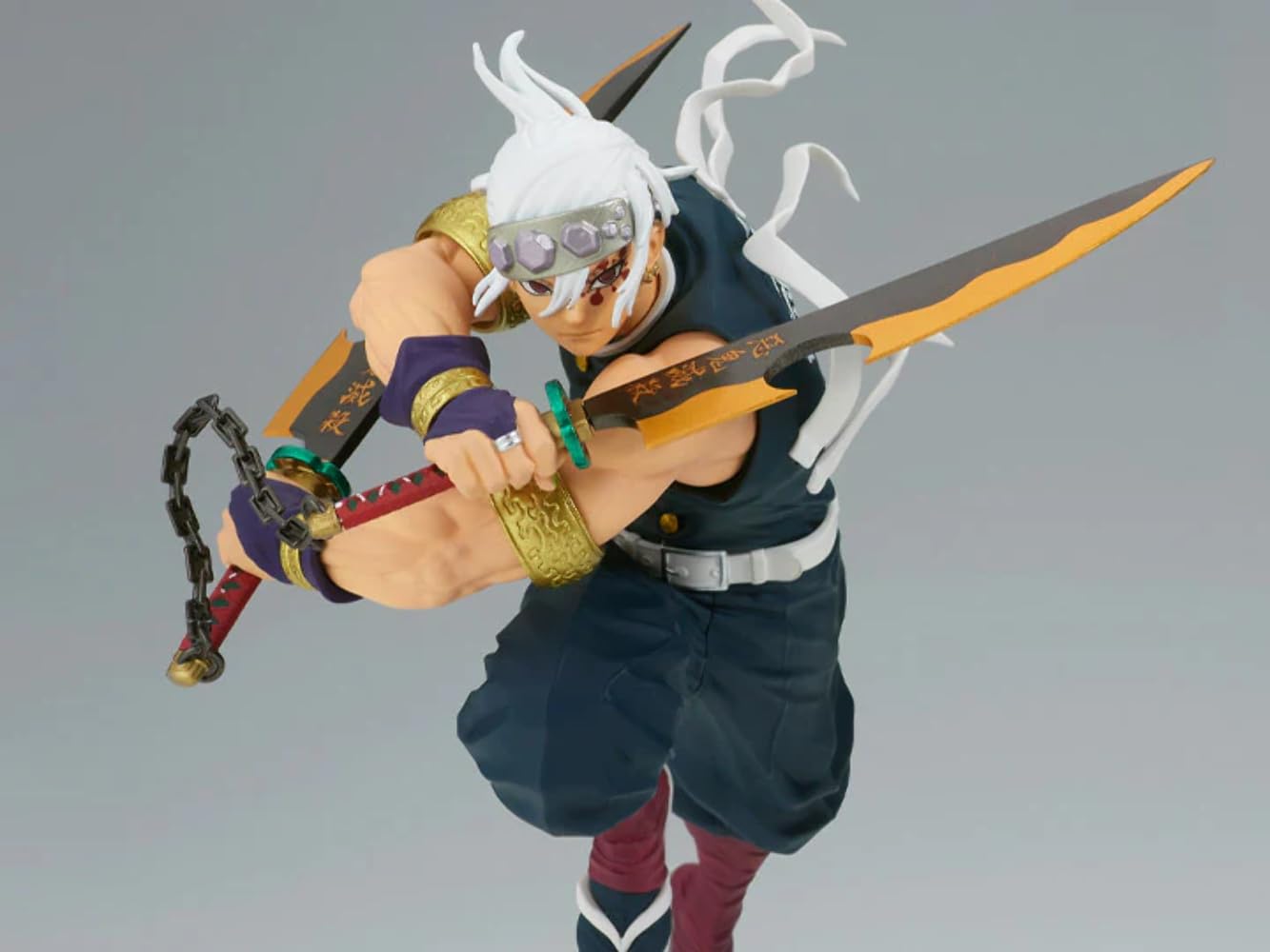 Banpresto Action Figure Gyutaro – Demon Slayer: Kimetsu No Yaiba, Vibration Stars, 13 Cm, Multicolore, Collezionabile - 3