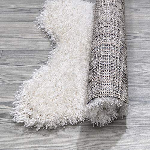 Plush Soft Shag Design Non-Slip Rubberback 2X3 Indoor Area Rug For Bedroom, Living Room, Dining Room, Office, 2' X 3'3", Ffr Ivory #TOP4