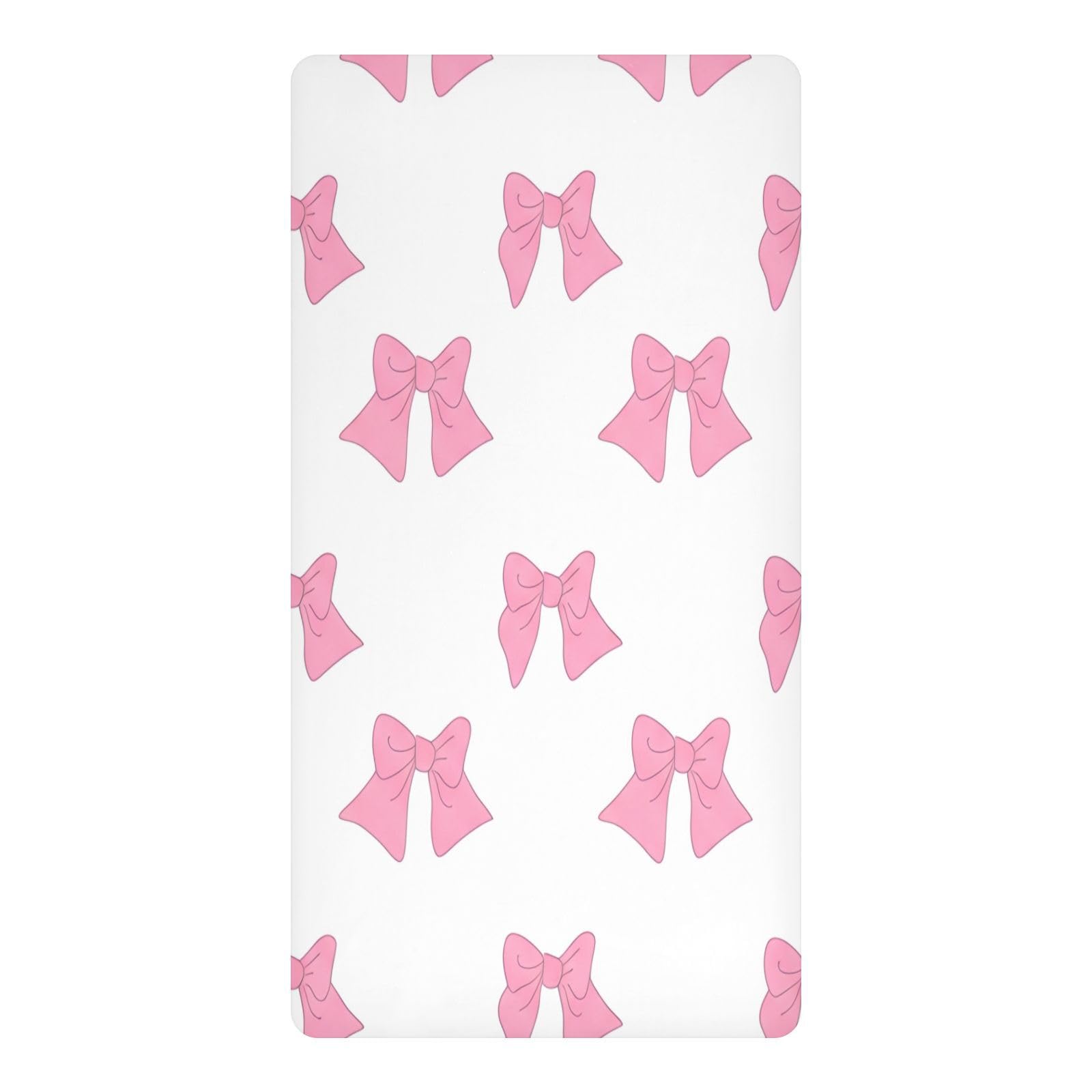 JiangGgen Bows Baby Crib Sheet Soft Breathable for Standard Crib-M