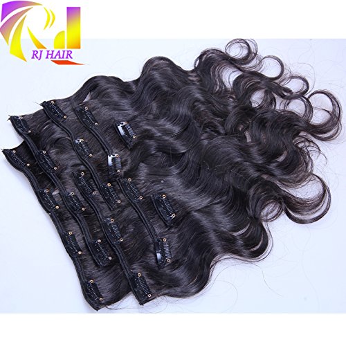 100% Virgin Human Hair Clip-In Extensions Amazon.com : Body Wave Clip in Hair Extensions Human Hair  main image 3