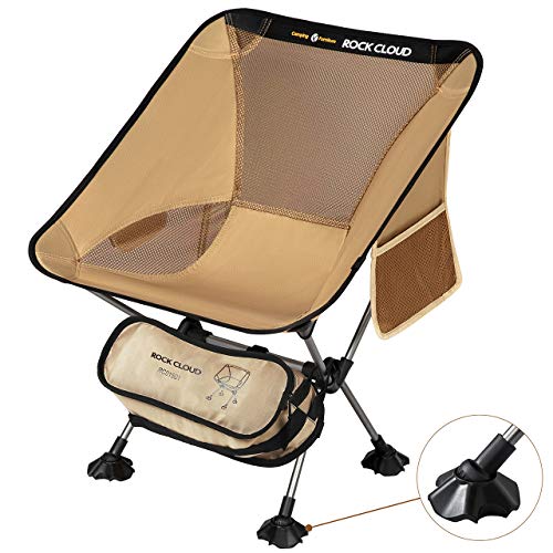 Rock Cloud Portable Camping Chair Ultralight Folding Chairs Outdoor with Legs Stabilizers