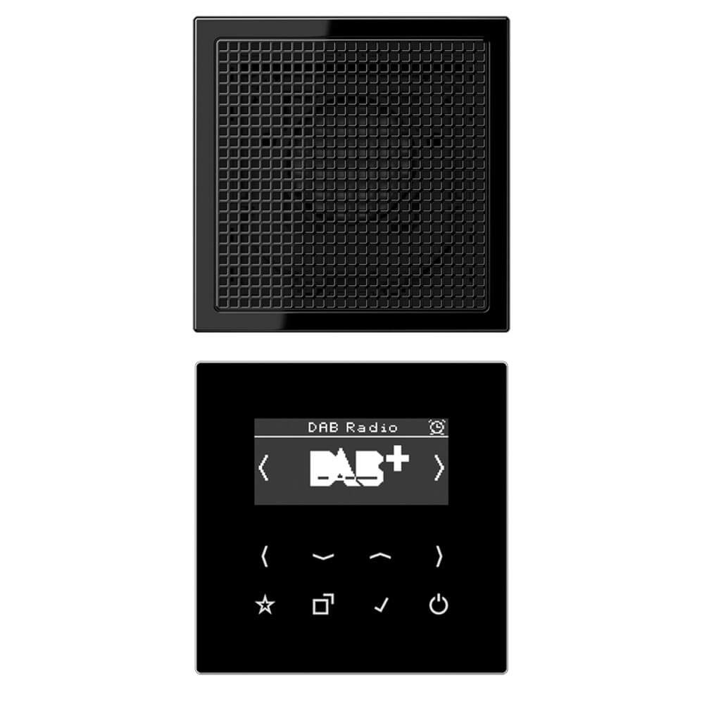 Jung DABLS1SW Smart Radio DAB+ Set Mono Schwarz Serie LS