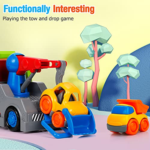 image for POLARDOR Trucks Toys for Boys 1 2 3 Years Old, Construction Cars Toy S
