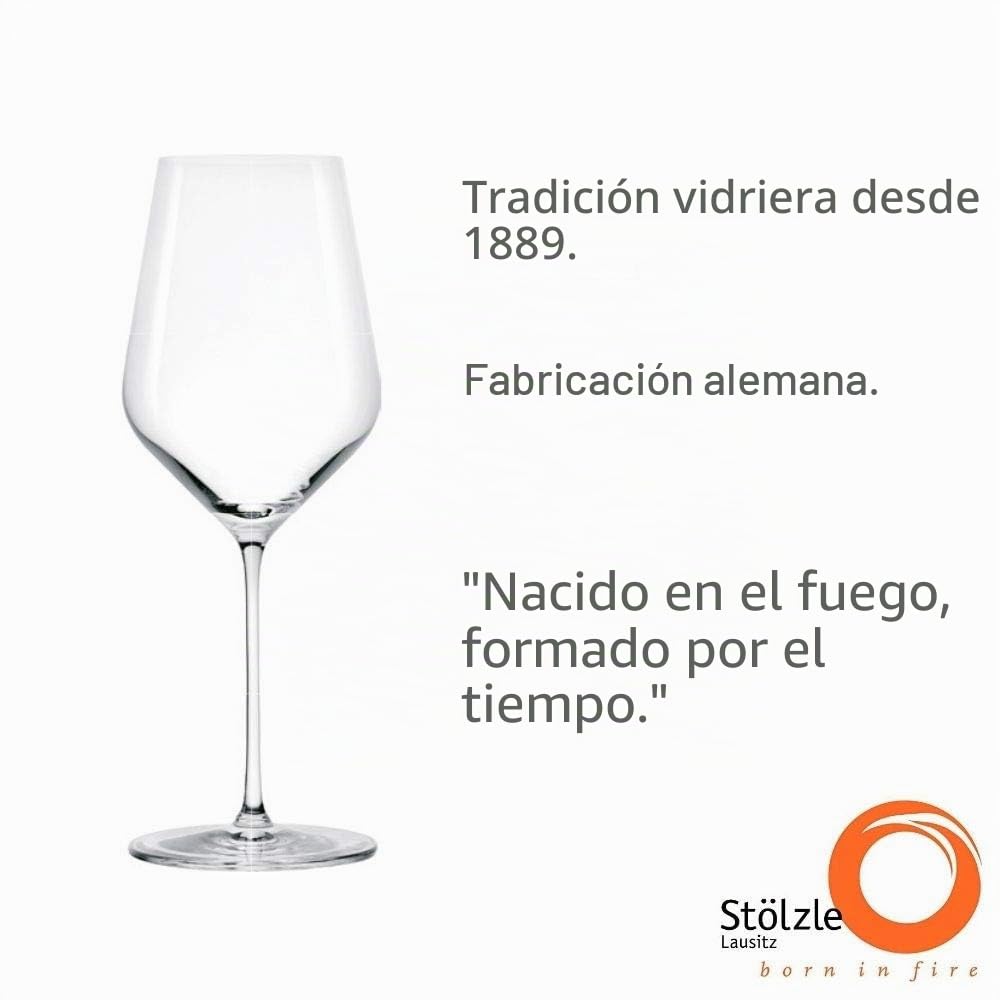 Stölzle Lausitz Vaso de vino tinto STARlight 510ml I Set de 6 vasos de vino tinto aptos para el lavavajillas I Set de vasos de vino tinto inastillables I vasos de vino altamente funcionales