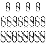 Material: la hebilla de metal en forma de S está hecha de material metálico de calidad, que posee las ventajas de dureza y resistencia; La hebilla está diseñada en un tamaño portátil para que sea liviana para llevar afuera.