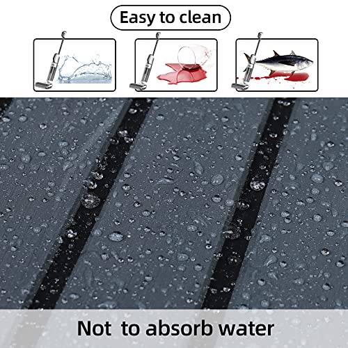 Focean Boat Flooring Eva Foam Boat Decking Faux Teak Marine Flooring Boat Mat Boat Carpet Sheet For Motorboat Rv Yacht Kayak Surfboard, 94.5''X 15.7'', Dark Grey+Black Lines #TOP3