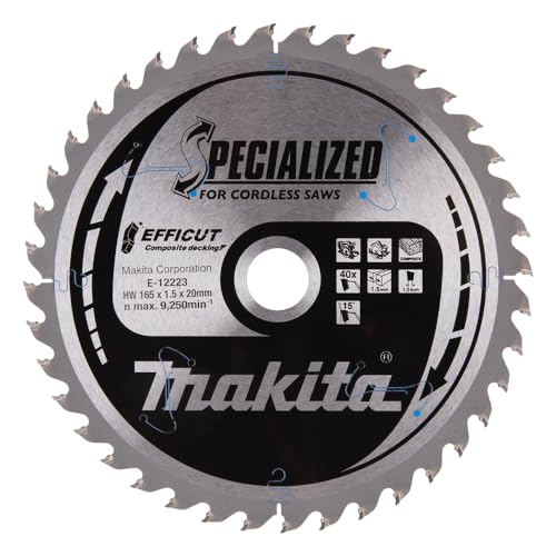 Lame Makita Efficut 165 mm E-12158 qui double la vitesse de coupe
