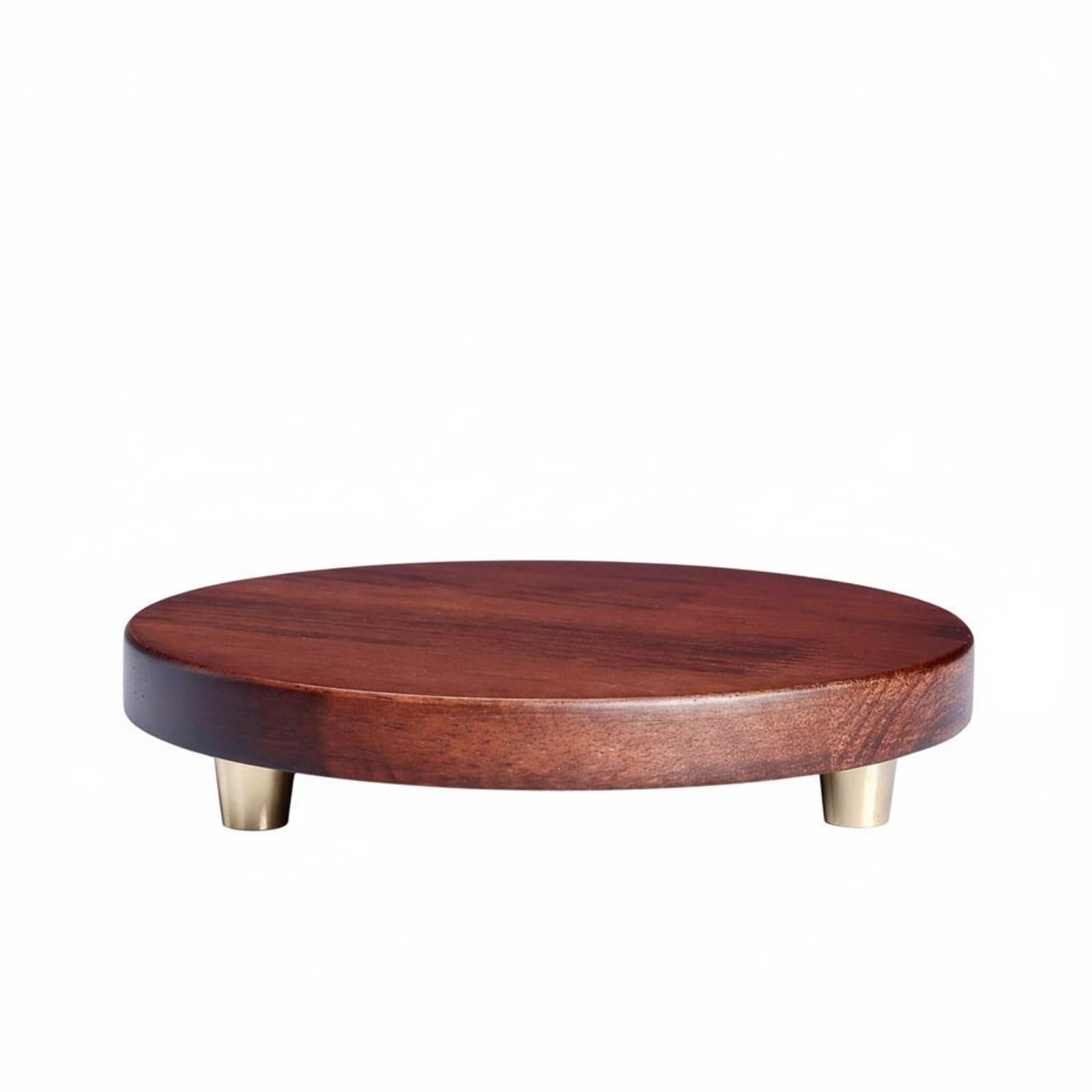 Piédestal en bois de noyer pour présentation raffinée 15 cm