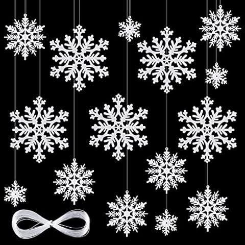 MELLIEX 24 Piezas Adornos Navidad de Copos de Nieve Cover
