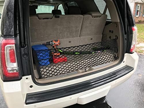 POZEL Envelope Style Trunk Cargo Net for GMC Yukon Chevrolet Tahoe Cadillac Escalade 2015 2016 2017 2018 2019 2020