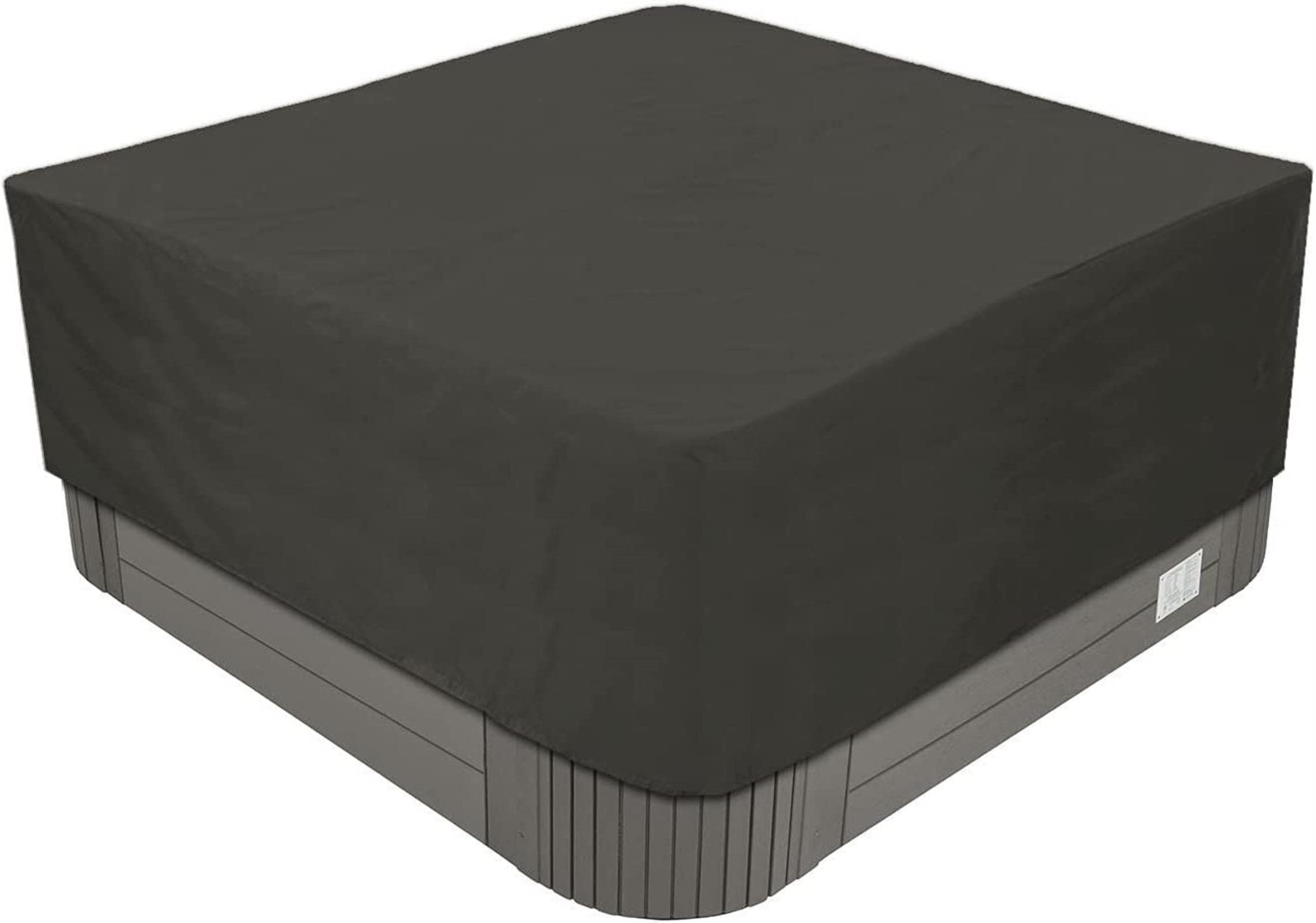 Ibowz Grey Thermal Hot Tub Cover Square Hot Tub Cover 210D Oxford Fabric Outdoor Spa Cover Waterproof Dustproof Anti-Uv Garden Bath Pool Cover Multiple Sizes To Choice,Gray,210X210x30cm