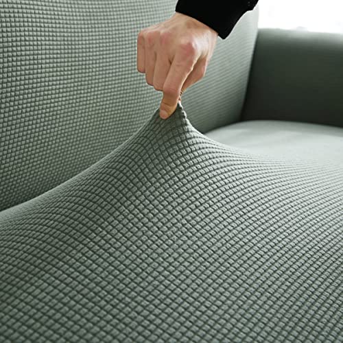 AYouge Sofabezug,Sofabezug Ecksofa-Sofabezug Stretch Sofabezug mit festem Schaumstoffstab für 1/2/3/4 Sitzer（L-förmiges Ecksofa erfordert Zwei）