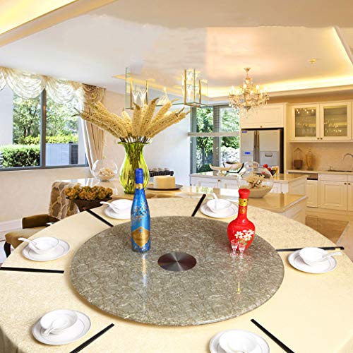 Partager des aliments devient facile avec le plateau tournant de table CHEWYNP effet marbre