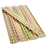 【Premium-Material】: Die geschlitzte Din-Schiene besteht aus hochwertiger eisenbeschichteter Farbe, ist rostfrei und korrosionsbeständig, stark und langlebig, nicht leicht zu biegen oder zu beschädigen. Glatte Oberfläche ohne Grat, sicher und schön.