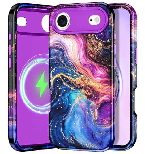 Btscase for iPhone Air Case [Compatible with Magsafe] [Military-Grade Drop Protection] Slim Anti-Scratch Smooth Touch TPU Bumper Shockproof Magnetic Phone Case for Women Girls Men, Deep Purple