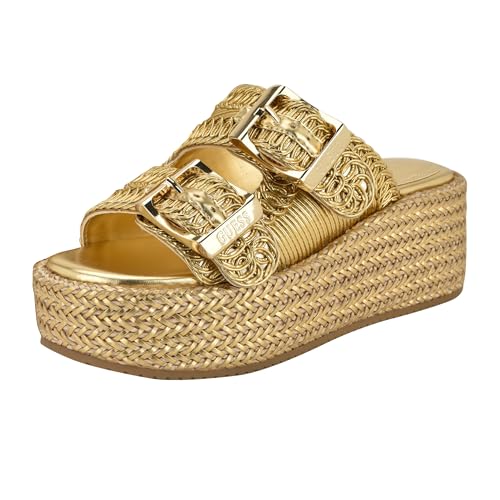 GUESS Women's Binks Sandal, Gold 710, 6.5 by GUESS - Used condition - CA$52.94