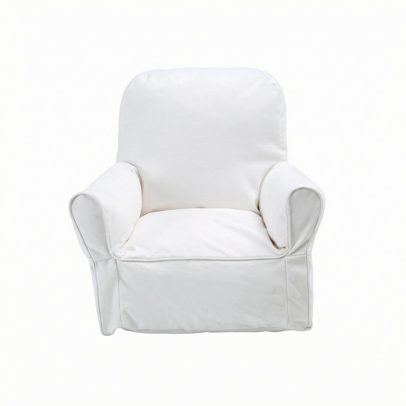 Milageto Sofá Infantil Individual Sillón Niños Pequeña Asiento Compacto con Respaldo Cuadrado y Funda Lavable de Lona Acolchado de Esponja Adecuado para Cuarto, Color to 3, Style to 3
