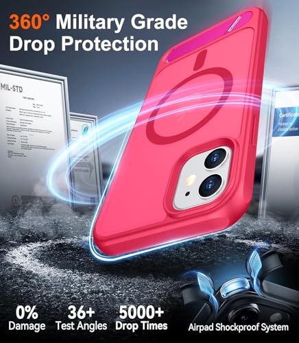 Image of Magnetic Compatible with iPhone 11 Phone Case, [Built-in Invisible Kickstand][Compatible with MagSafe] [Military Grade Shockproof] Slim Translucent Matte Phone Case for iPhone 11 6.1 inch