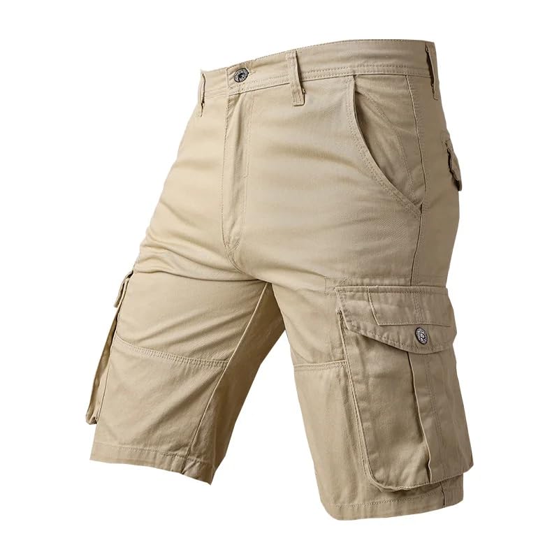 Short de jogging ample en coton de qualité supérieure avec poches multipositions - 4