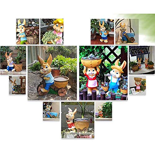 Sculptures d'animaux de dessin animé et pots de fleurs artistiques pour cour élégante - 5
