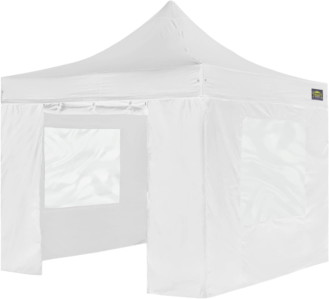 HERCULES GAZEBO® HEAVY COMMERCIAL QUALITY HEX 50 ALUMINIUM 3m x 3m 500gsm POLYESTER - FLAME RETARDANT - COLOUR WHITE