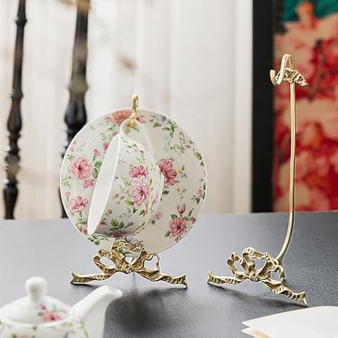 YACSNBF 1 Mug Hooks, Brass Material, Classic Durability, countertop Teacup Display Stand, Vintage Coffee Mug Storage Stand, for Restaurants, cafes and Kitchens, Home Decor, Home Storage。 (Small) Cover