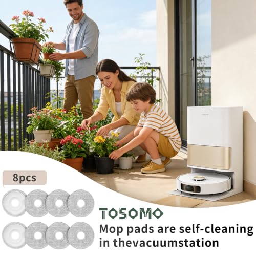 Image of 8 Pack Mop Pads for Dreame L40 Ultra Spin Cleaning Pads Replacement Parts