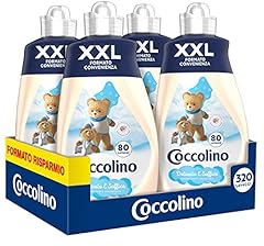 Coccolino Ammorbidente Concentrato Delicato & Soffice 8 Litri 320 Lavaggi, 4x80 Lavaggi