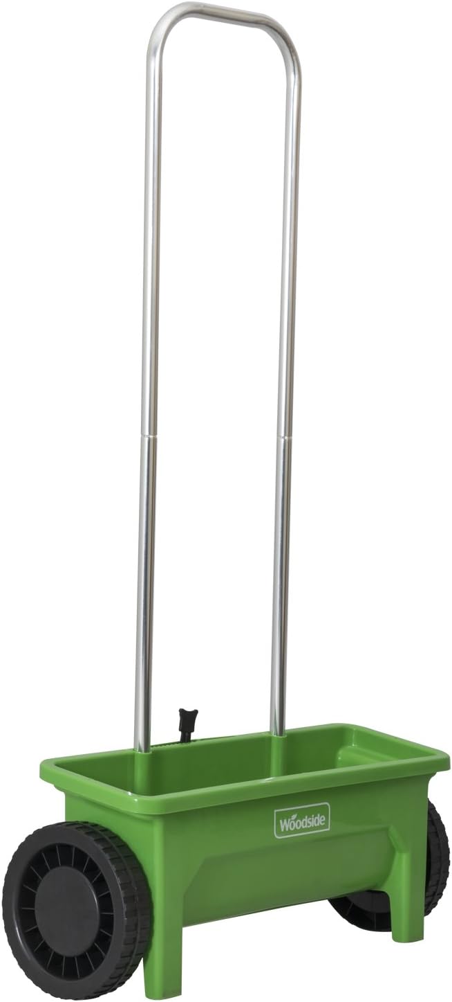 Woodside 12L Garden Lawn Seed/Fertiliser Spreader Grass Weed Feed Salt