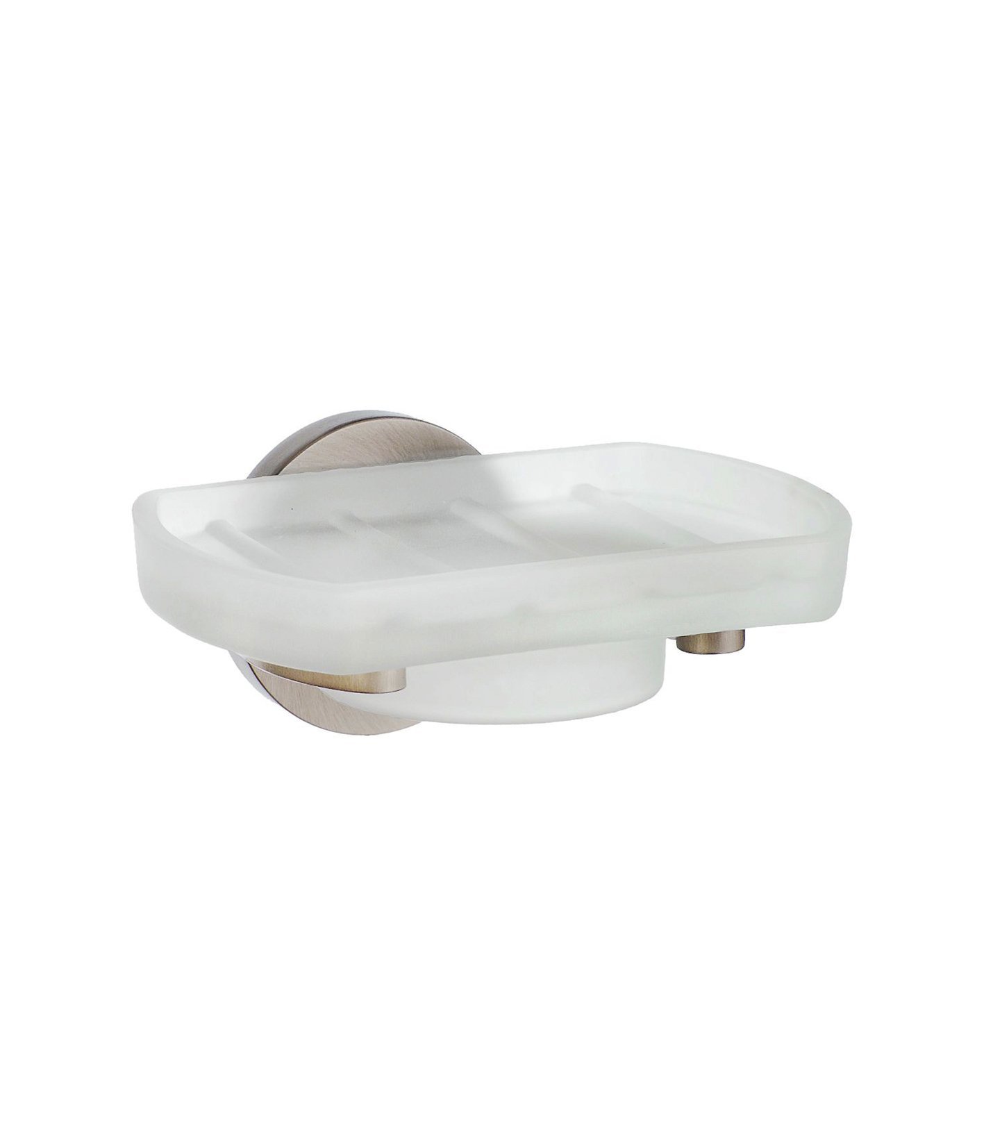Smedbo SME, Brushed Nickel L342N Holder with Glass Soap Dish