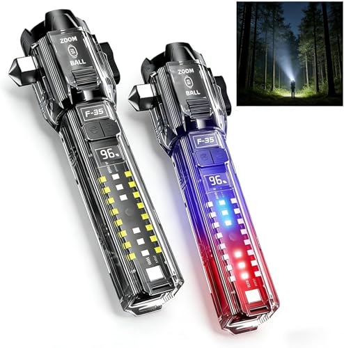JZZB 2PCS Linterna LED Recargable Táctica Militar 100000 Lúmenes