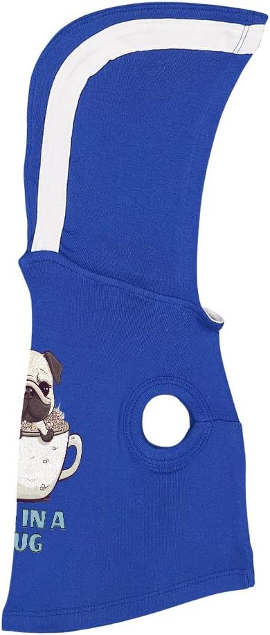 Pug Design Dog Shirt with Hoodie - Funny Dog Hoodie - Cool Design Dog Clothing - Gray White, S