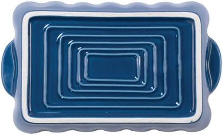 Vietri Bakers Blue Small Rectangular Baker, Artisan Oven Baking Dish, Stoneware Serving Pan/Bakeware, ITB-B2954N