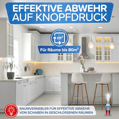 Patronus Schaben Power Fogger - 1x 150ml - effektiver Vernebler mit maximaler Sofortwirkung zur Abwehr von Schaben & Kakerlaken, ideal für kleine Schaben-Verstecke