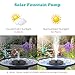 Mademax 1W Solar Bird Bath Fountain Pump, Solar Fountain, Free Standing Floating Solar Powered Water Fountain Pump for Bird Bath, Garden, Pond, Pool, Outdoor