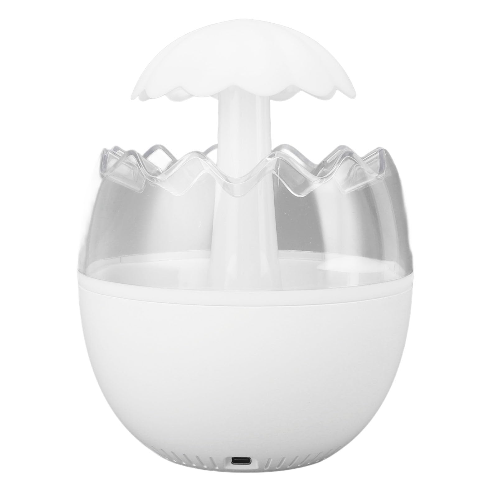 VGEBY Umidificatore a Gocce di Pioggia con Luce Notturna a Sette Colori e Rumore Bianco per Diffusore di Aromaterapia Compatto da 450 Ml per la Casa